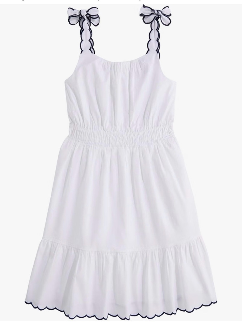 Brand new White Scalloped Strap Sundress for Girls